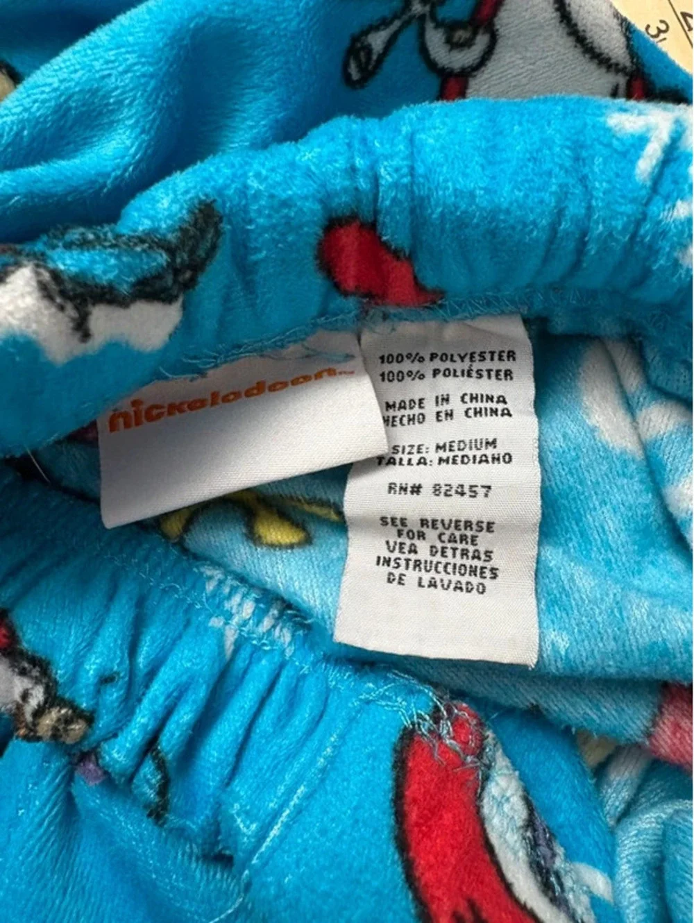 Nickelodeon Christmas Pajama Pants Medium Rugrats Hey Arnold Plush Holiday